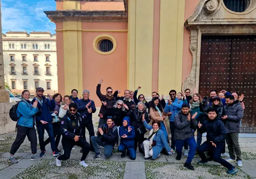 Eine Gruppe von Free Walking Tour Sevilla in Sevilla