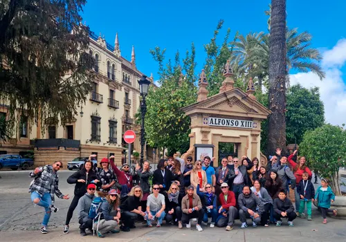 Eine Gruppe von Free Walking Tour Sevilla in Sevilla