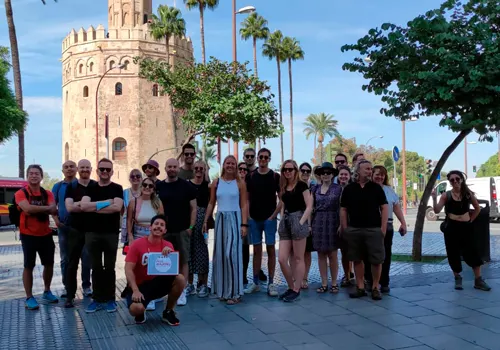 Eine Gruppe von Free Walking Tour Sevilla in Sevilla